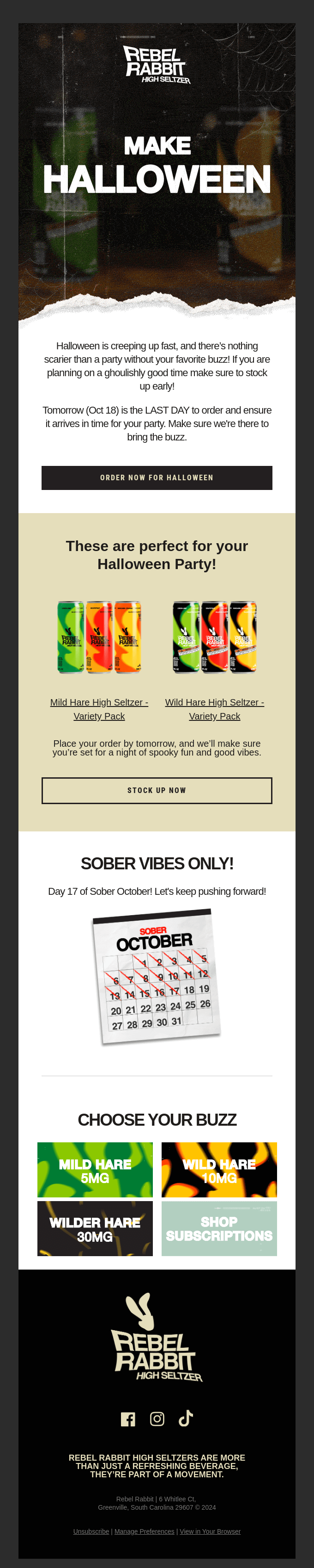 Rebel Rabbit - Shipping reminder