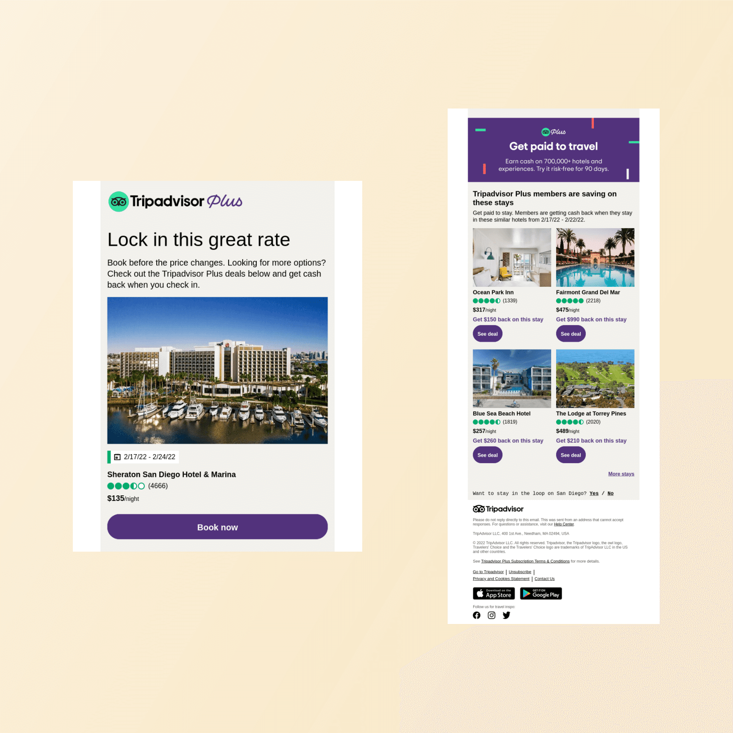 Tripadvisor abandoned cart email examples