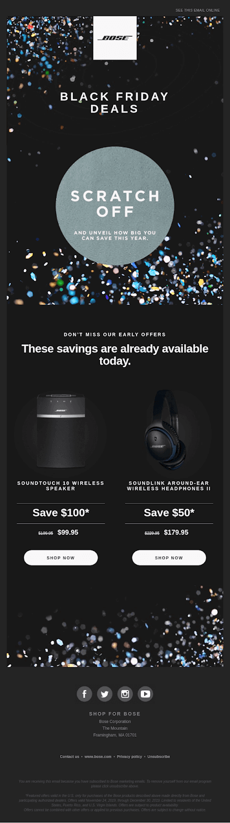 bose interactive emails