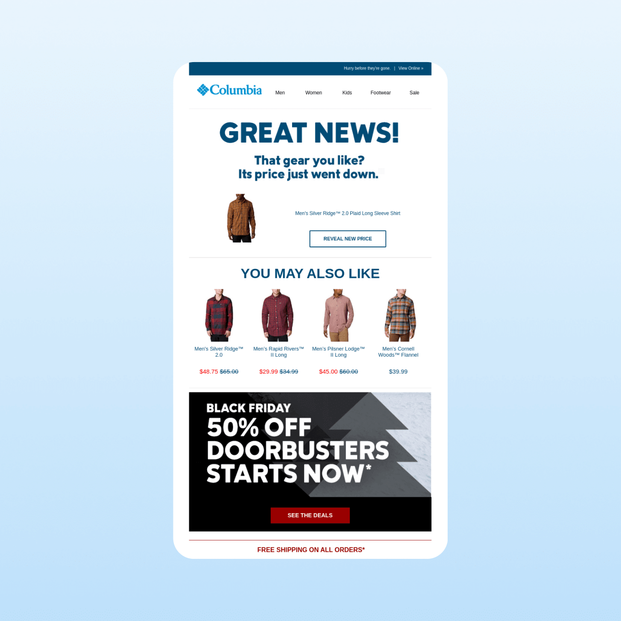 Black Friday marketing Ideas - Columbia