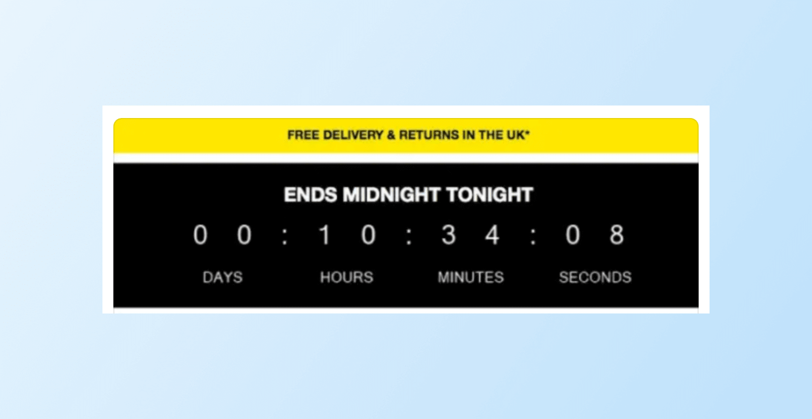 Cyber monday emails - countdown timers