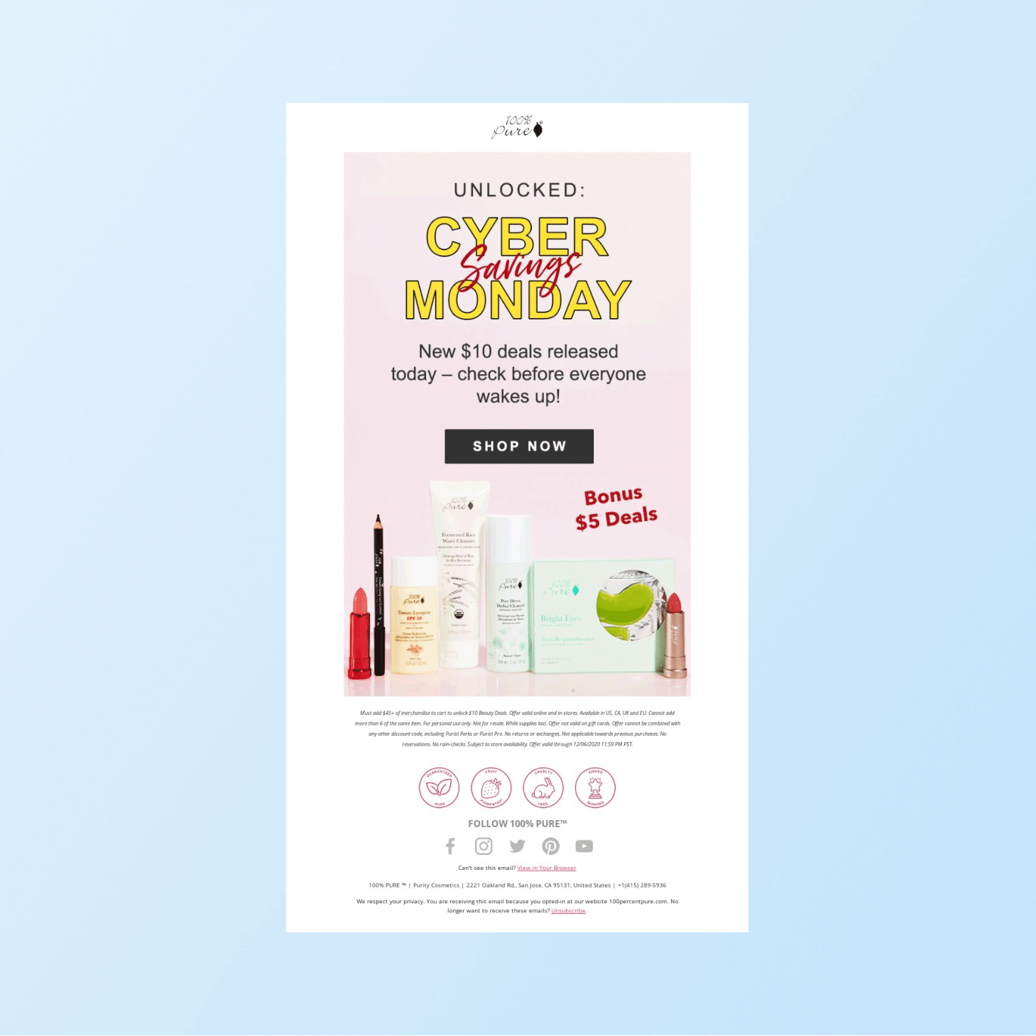 Cyber monday emails - new deals