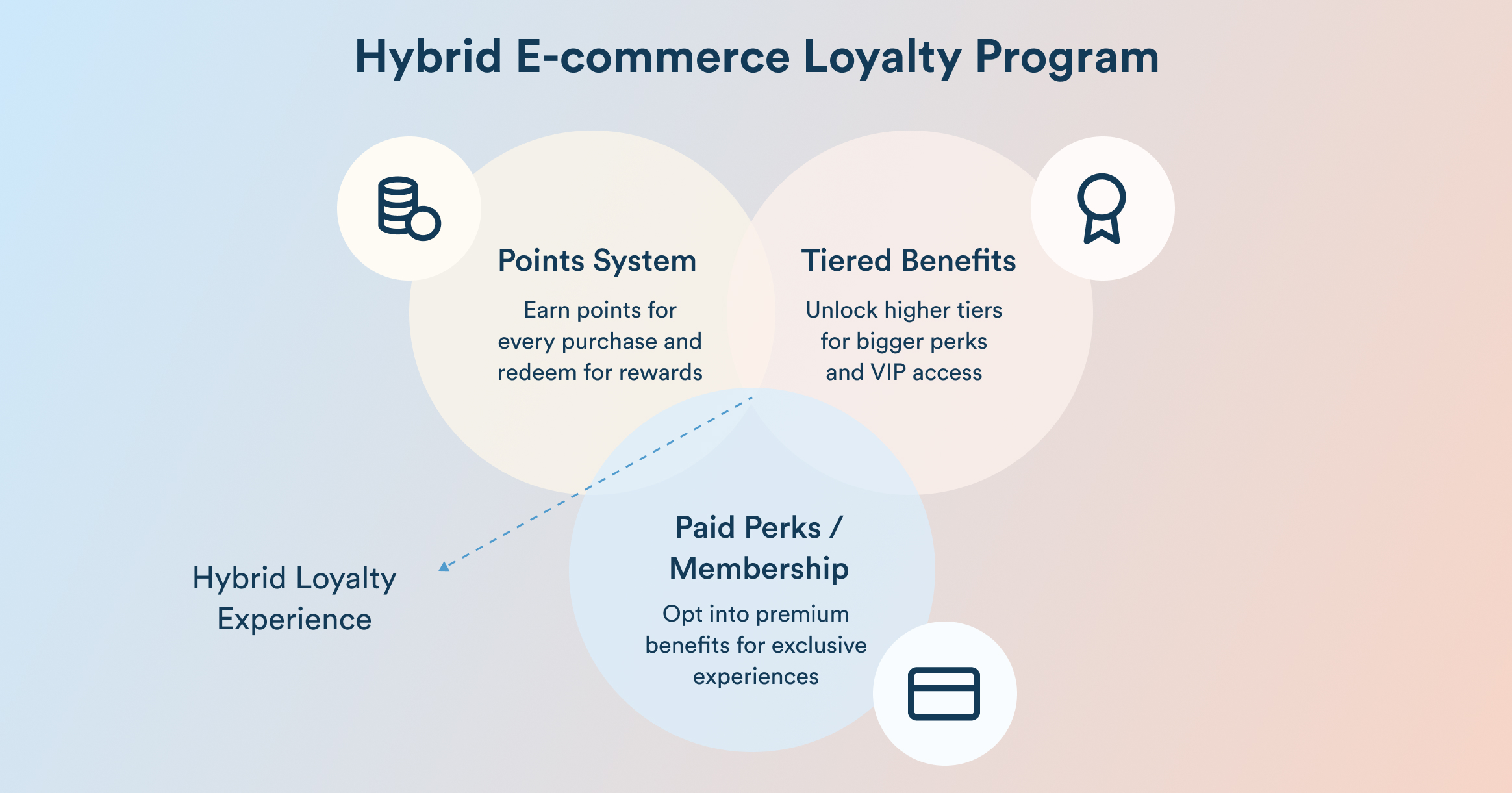 Hybrid E-commerce Loyalty Program: Points System (earn/redeem rewards) and Tiered Benefits (higher tiers/VIP access).