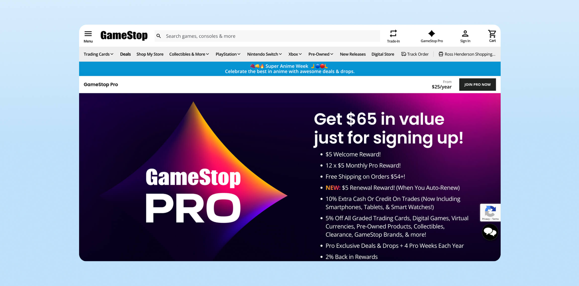 GameStop Pro Rewards Retail and Store Loyalty Programs