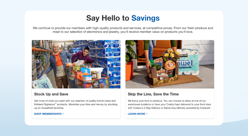 Subscription and Membership Loyalty Program Examples by Costco Wholesale: Membership Program