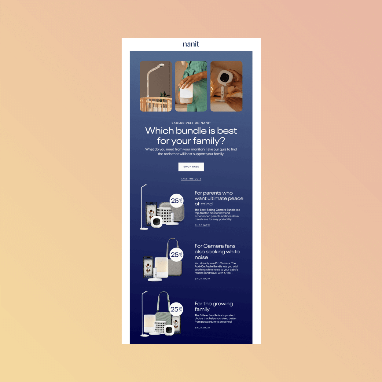 Thanksgiving email marketing - Nanit
