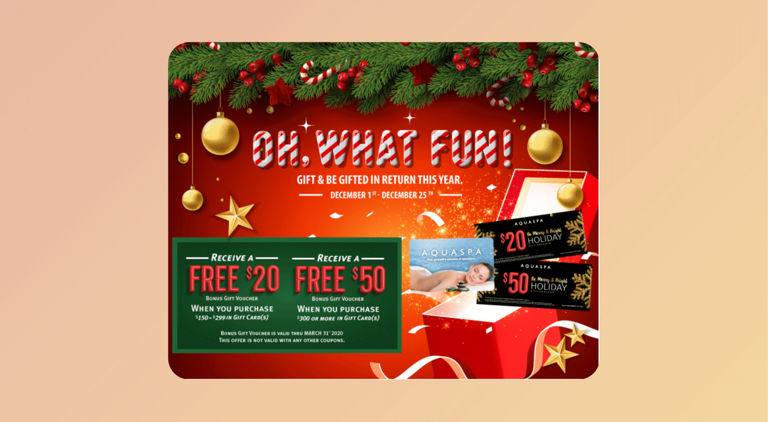 december marketing ideas - gift vouchers