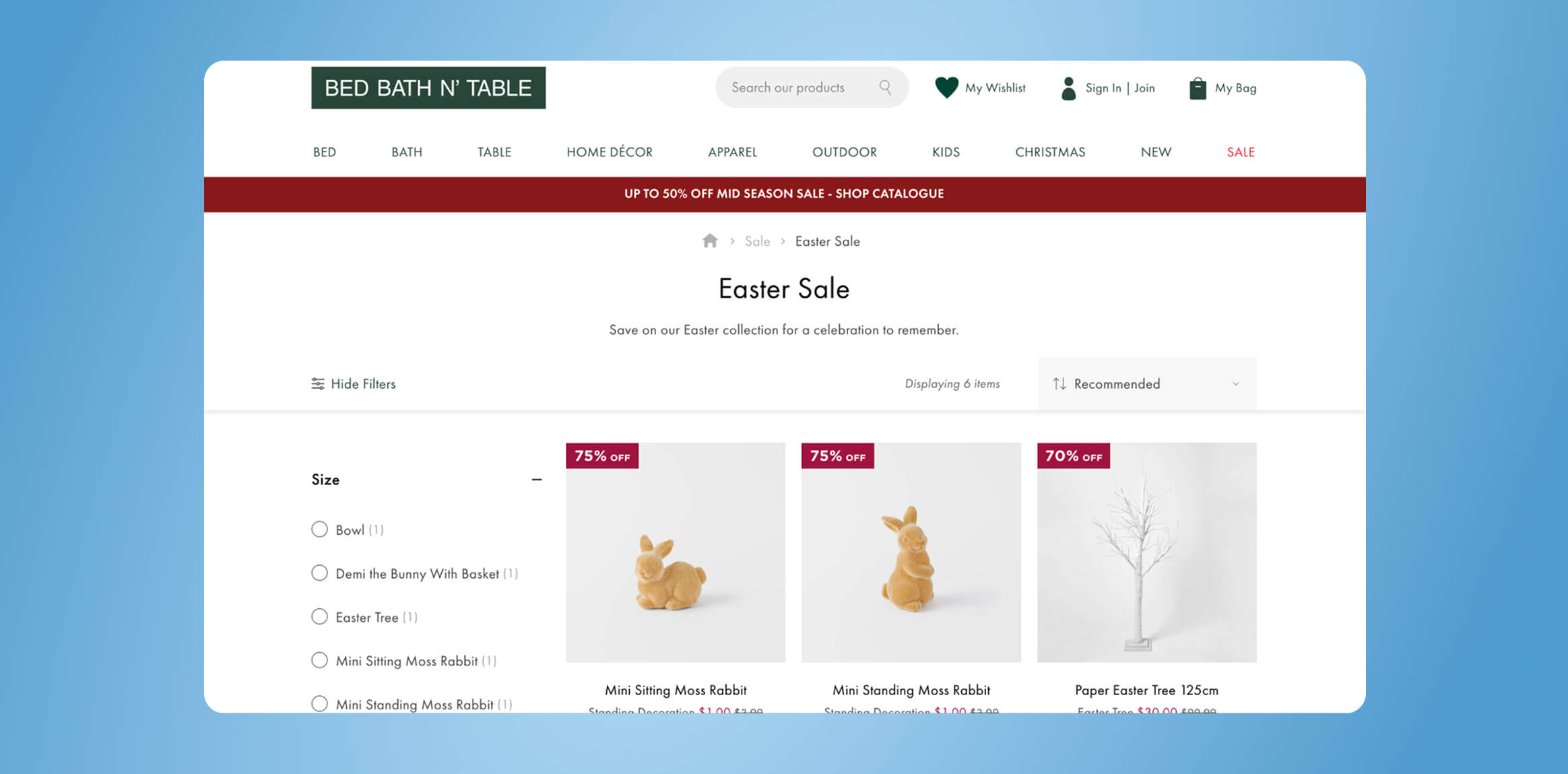 Bed Bath N’ Table Easter marketing campaings