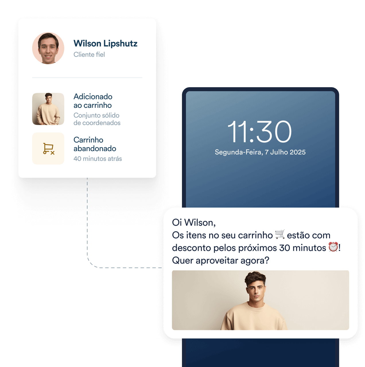 Push notification platform for ecommerce abandoned cart recovery with personalized reminders, product details, and exclusive offers.