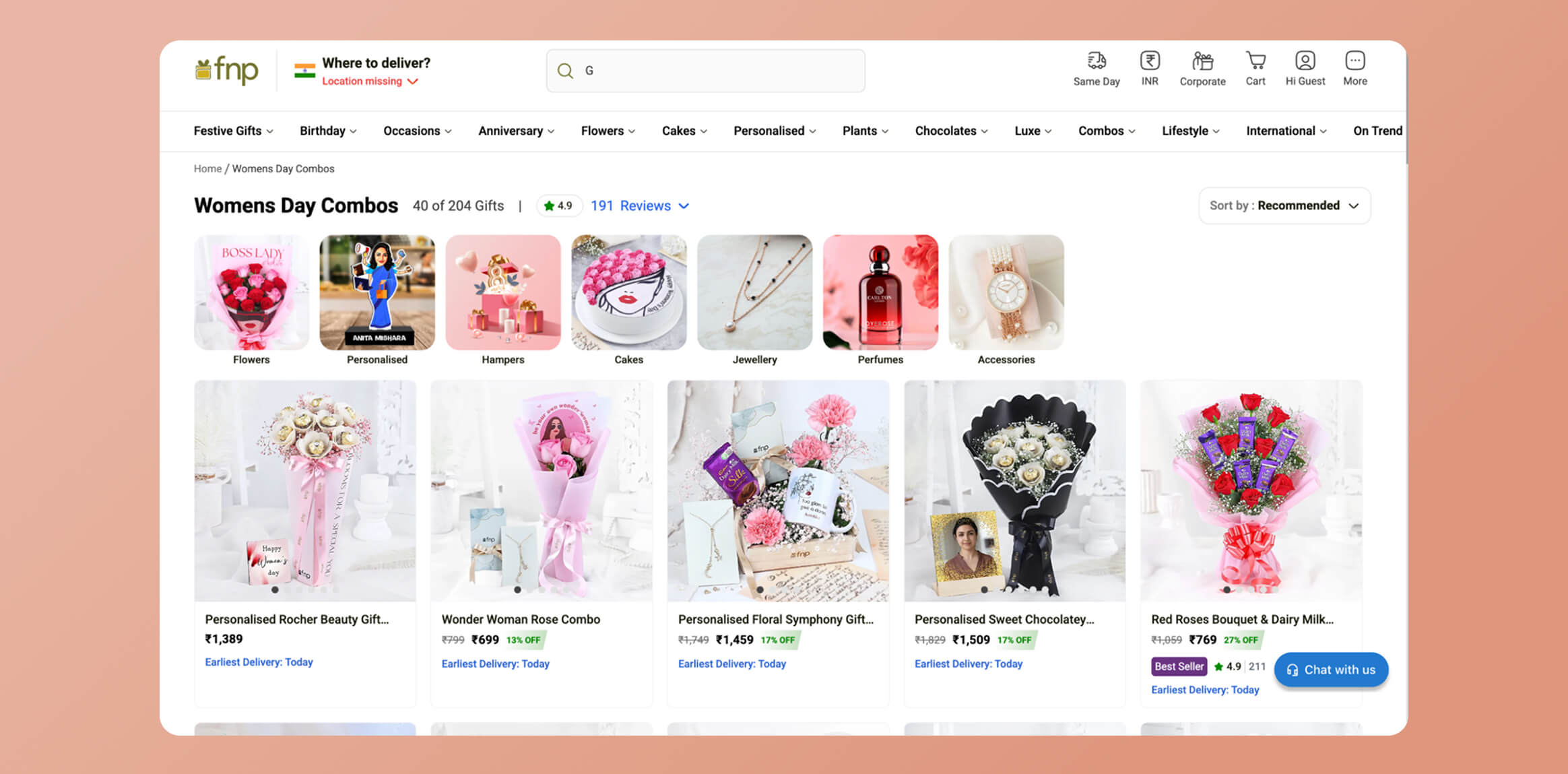 Ferns N Petals (FNP) Women’s Day combos marketing campaign