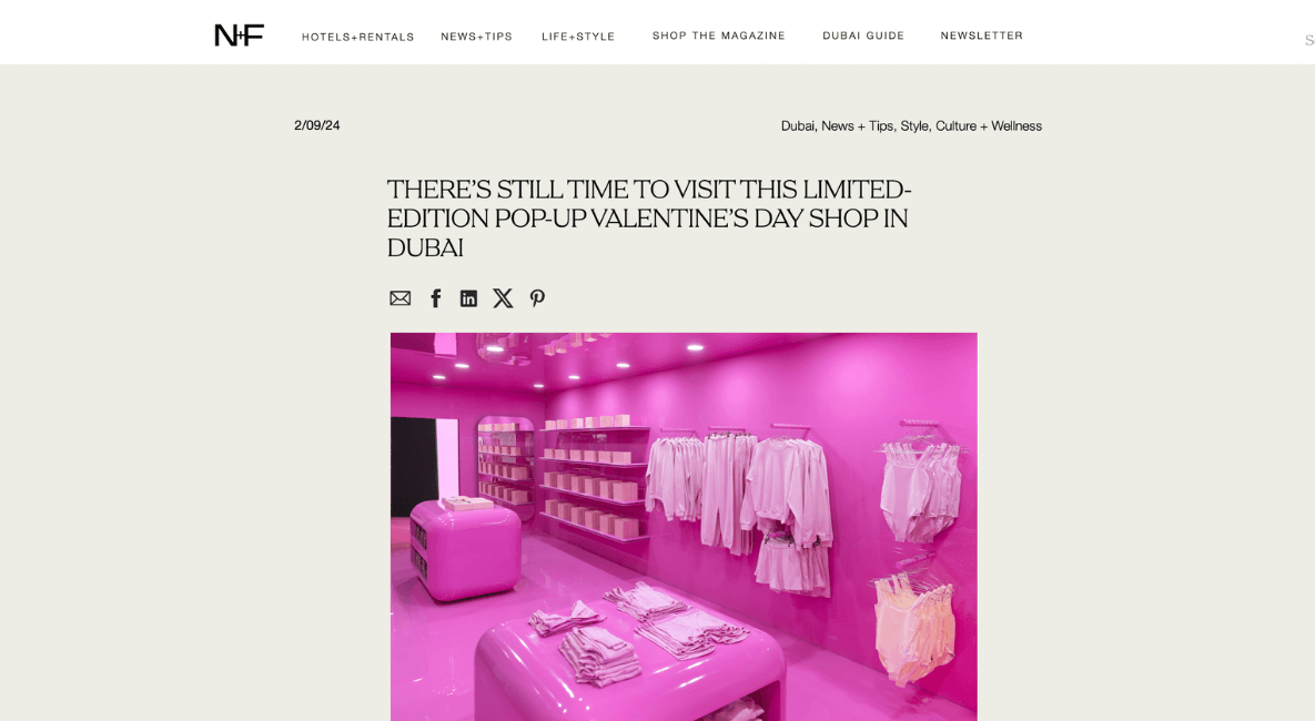 Pop-Up Valentine Events by SKIMS