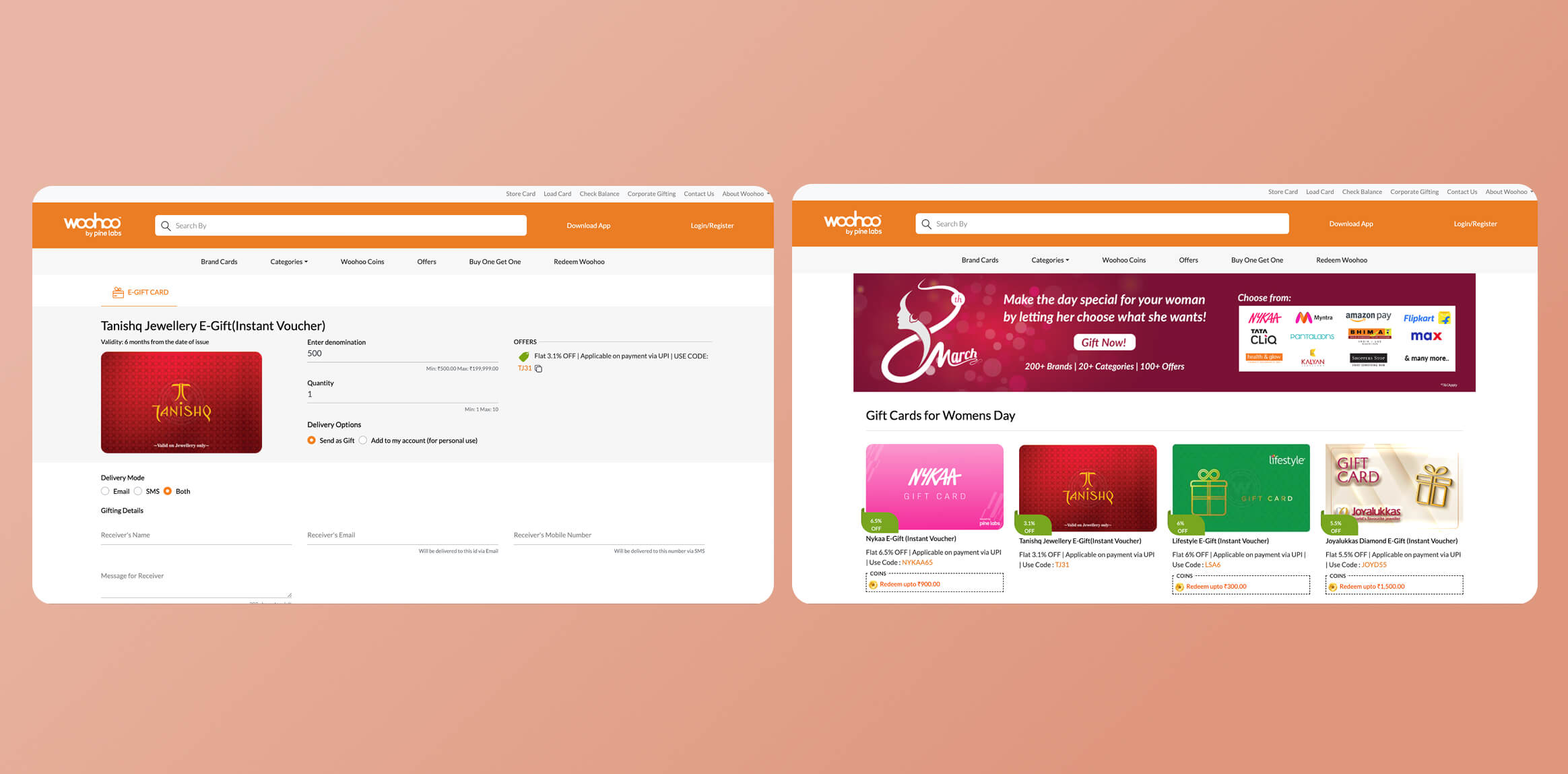 Woohoo Gift Cards for Women’s Day promotion campaign