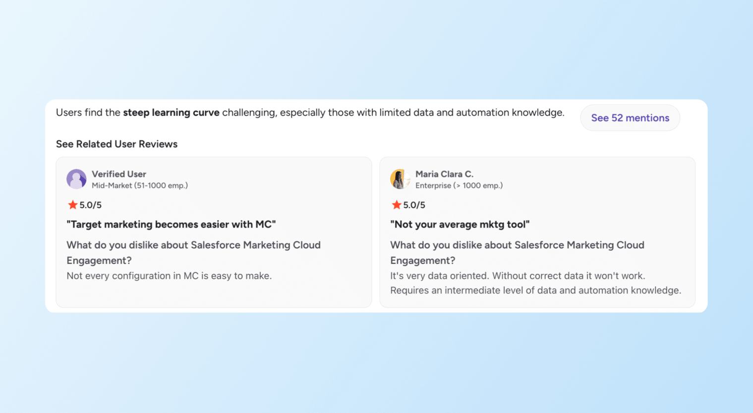 braze vs. salesforce - learning curve