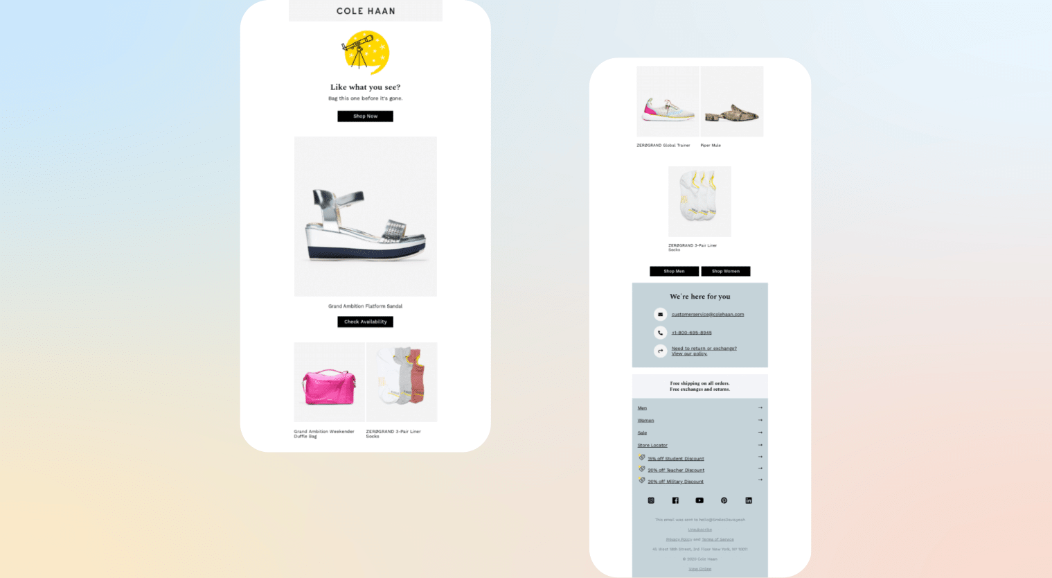 email retargeting - cole haan