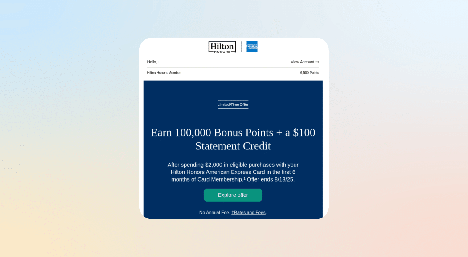 email retargeting - hilton