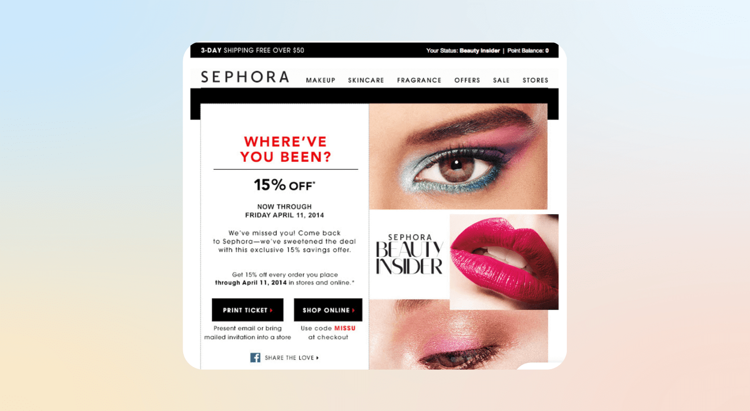 email retargeting - sephora