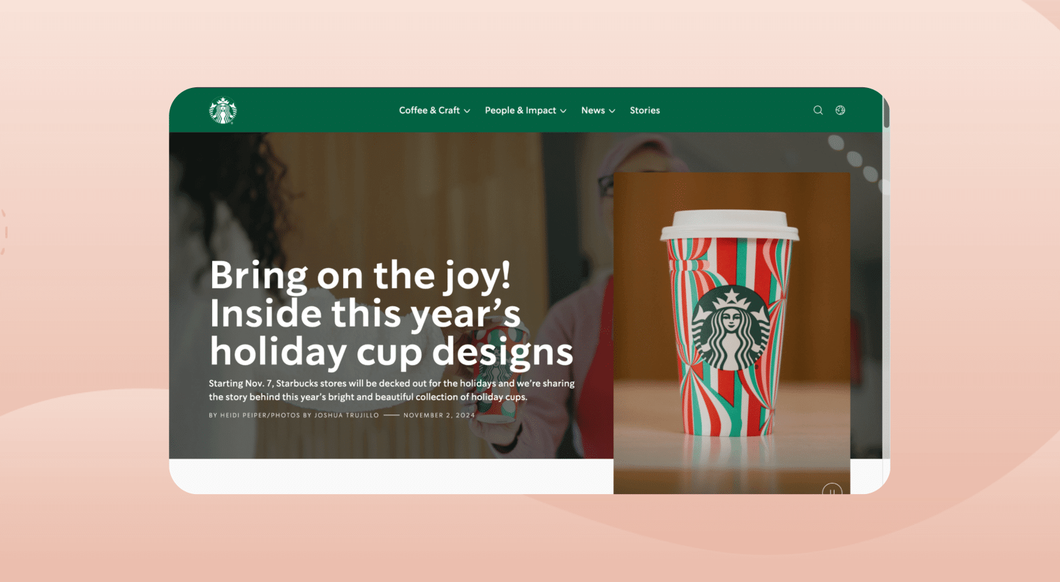 holiday marketing examples - Starbucks