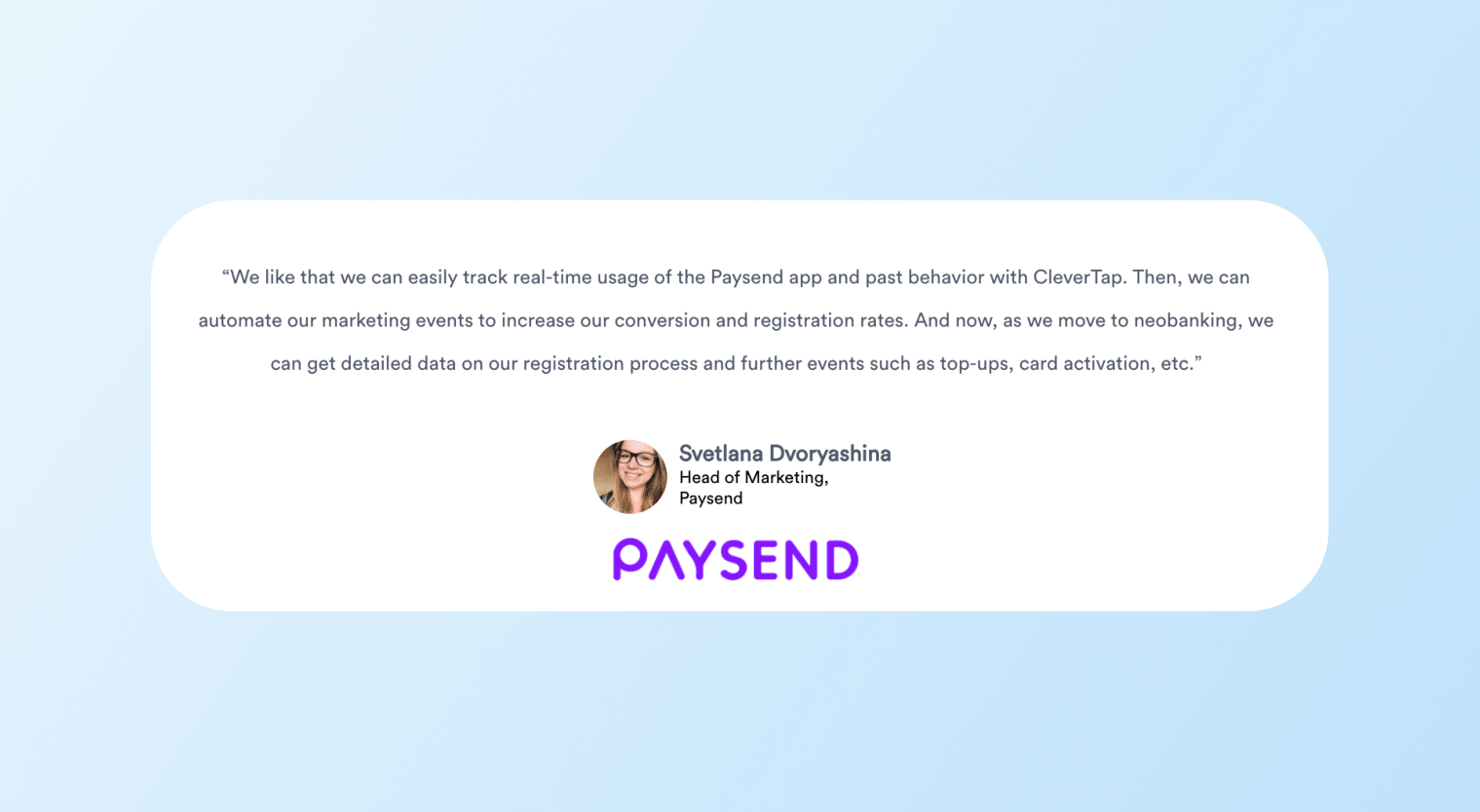 paysend customer quote