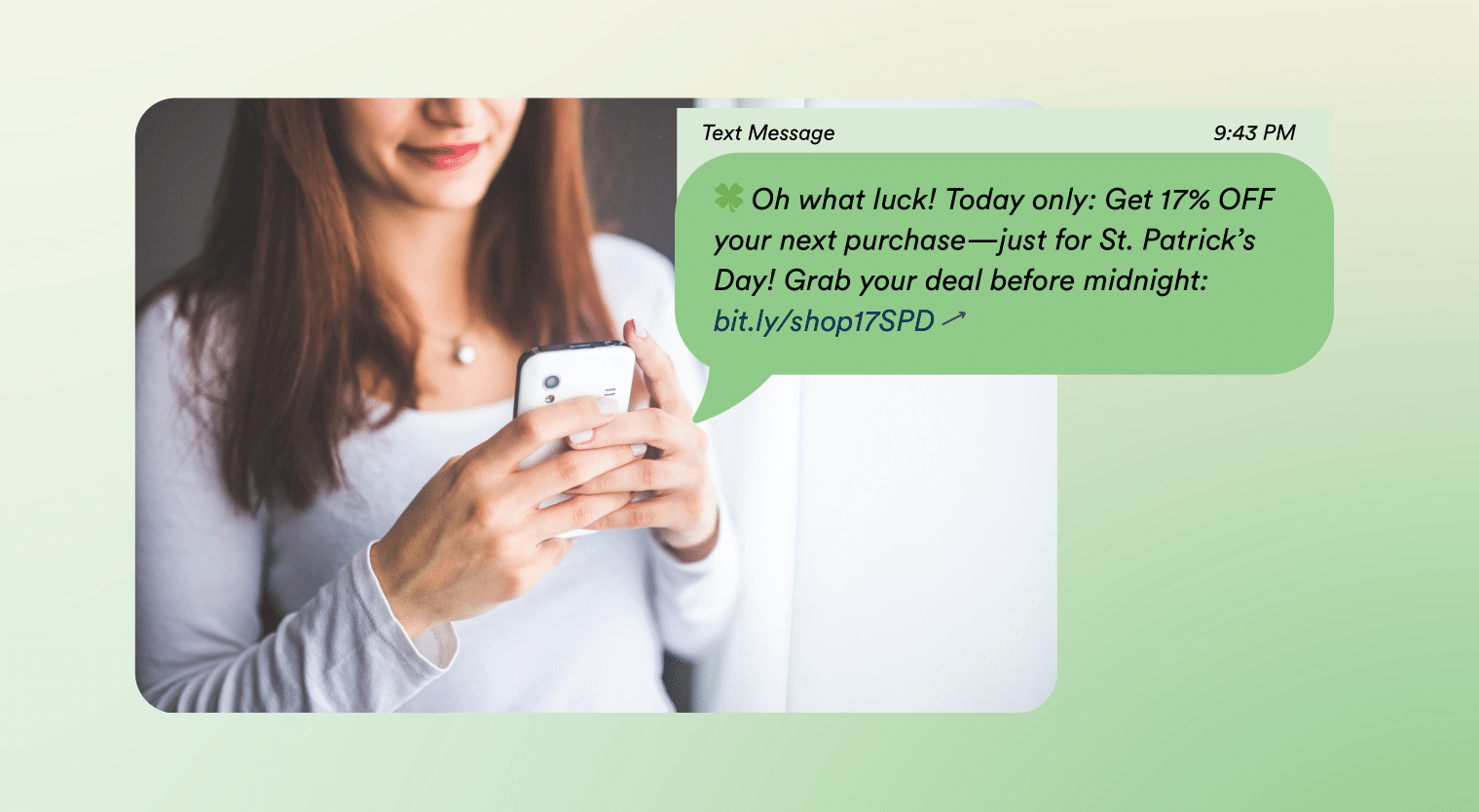 st. patrick's day marketing ideas - SMS marketing