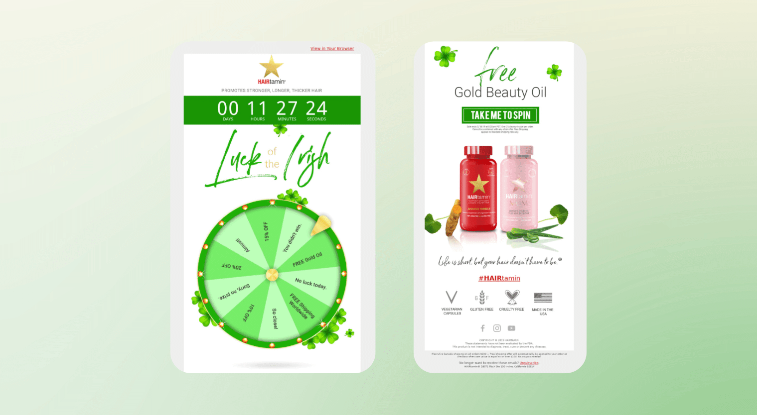 st. patrick's day marketing ideas - countdown