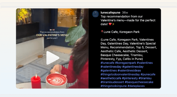 Curated Valentine’s Day Menus by Luna Cafe, Valentine’s Day Marketing and Promotion Ideas