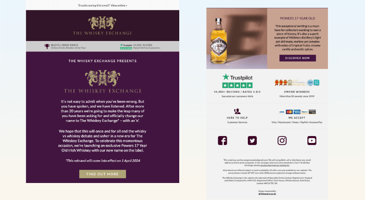 The Whisky Exchange April Fool's Day Email Campaigns & Subject Lines