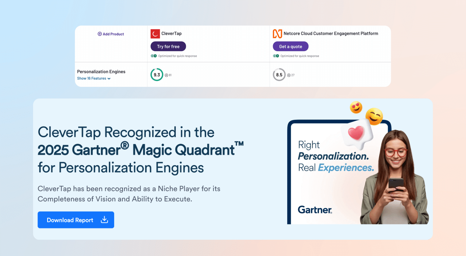 Clevertap vs Netcore for Personalization