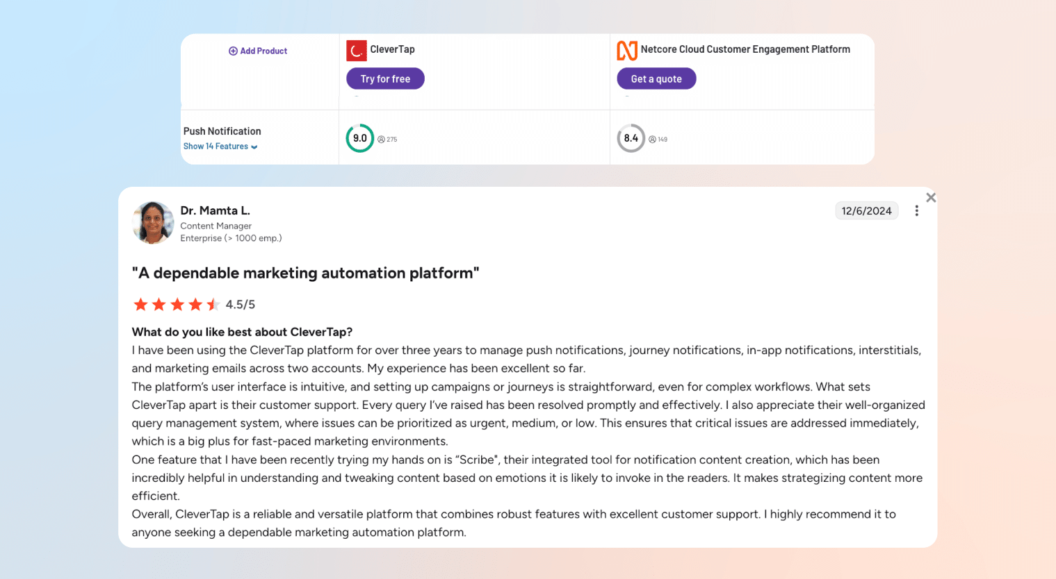 Clevertap vs Netcore for Push Notifications