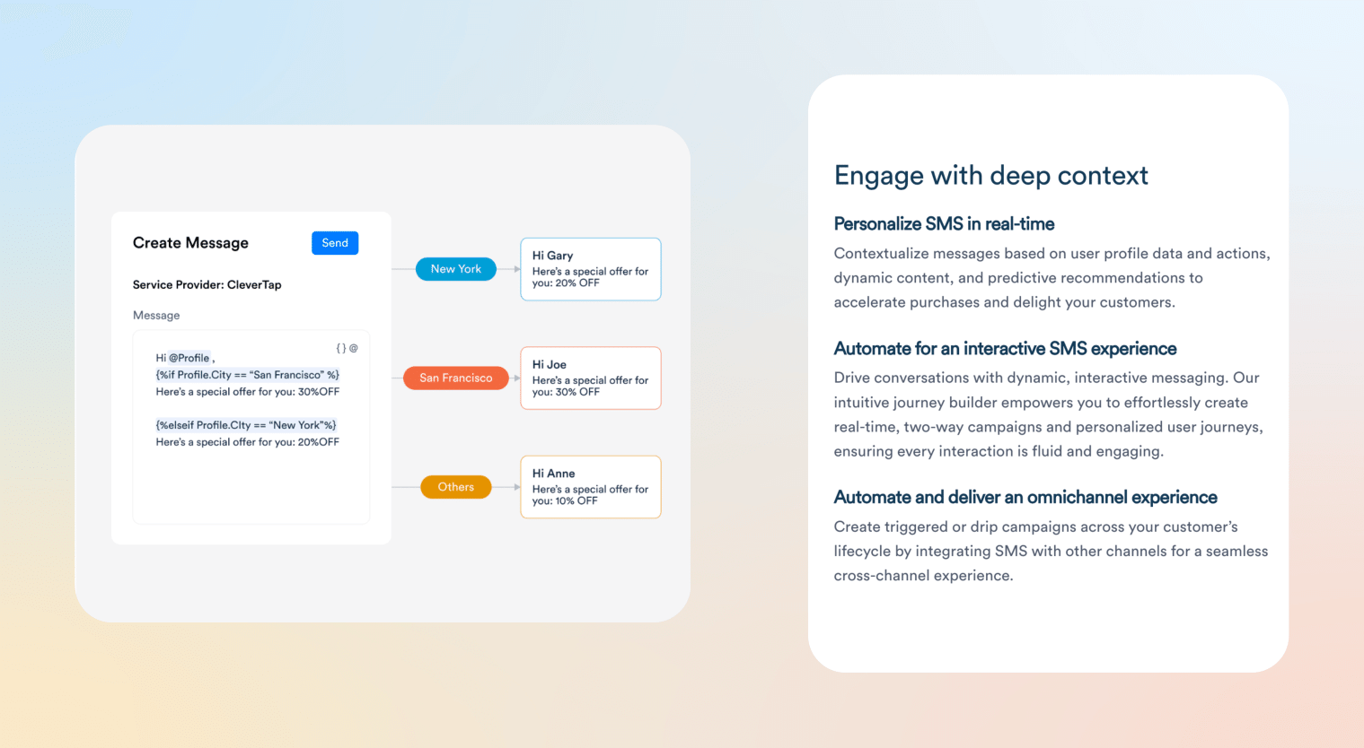 SMS marketing automation - personalization