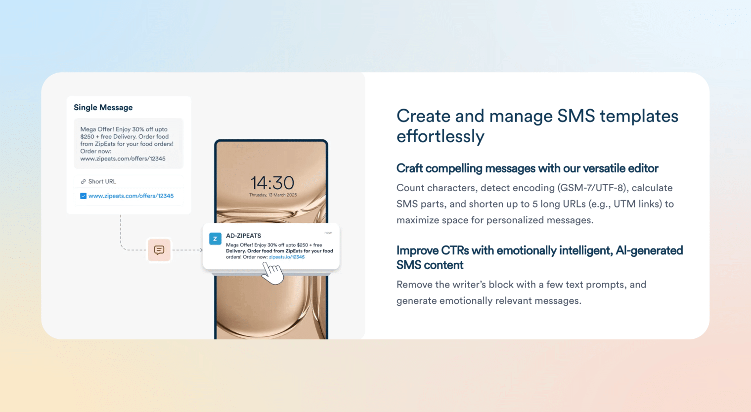 SMS marketing automation - templates