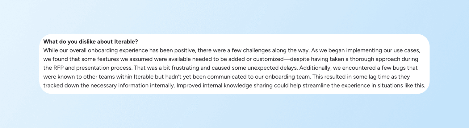 braze vs. iterable - iterable review 2