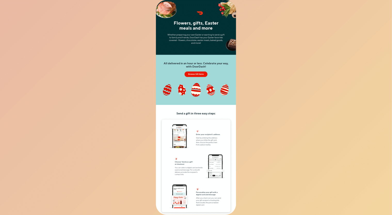 easter emails - doordash