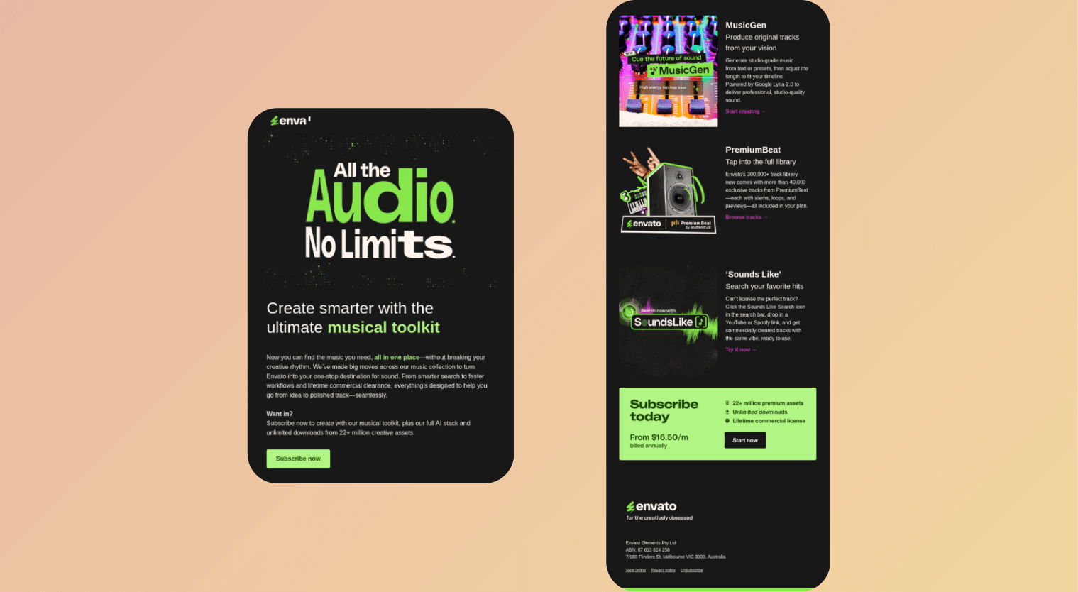 easter emails - envato