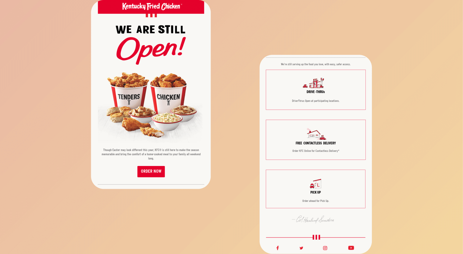 easter emails - kfc