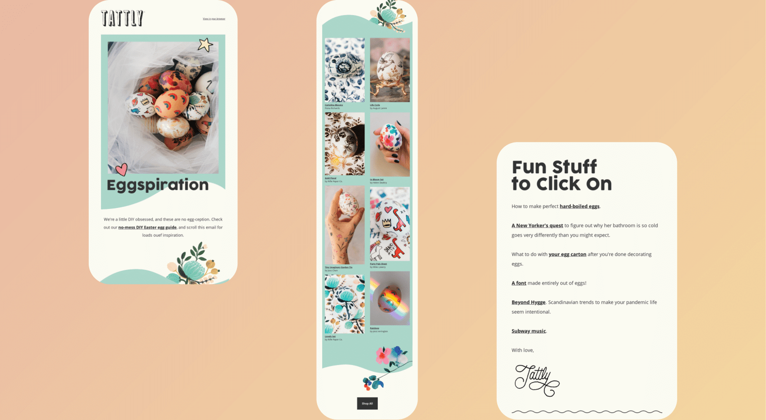 easter emails - tattly