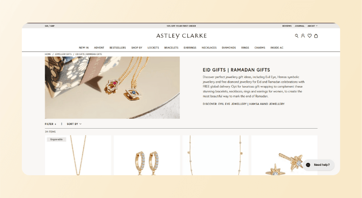Eid Al-Fitr Marketing Campaign Example by Astley Clarke