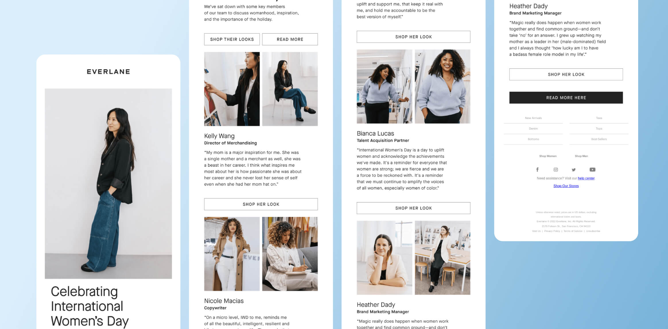 Everlane Women's Day Email Celebrating Women Through Stories of Female Founders