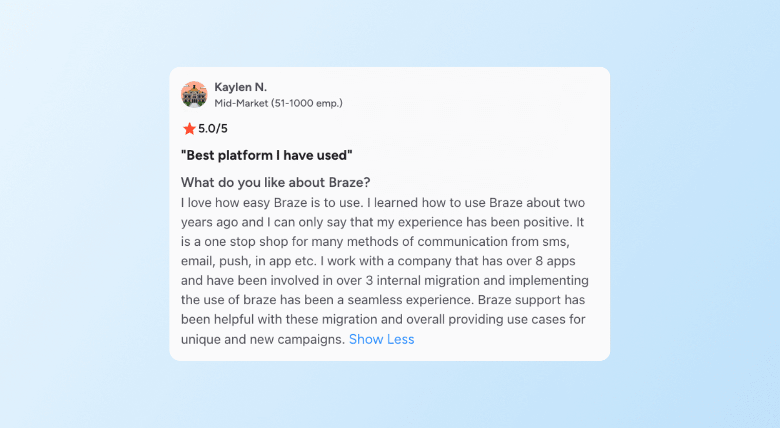 Klaviyo vs. Braze - Braze Strengths