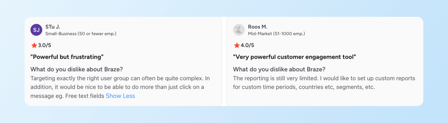 Klaviyo vs. Braze - Braze reporting review