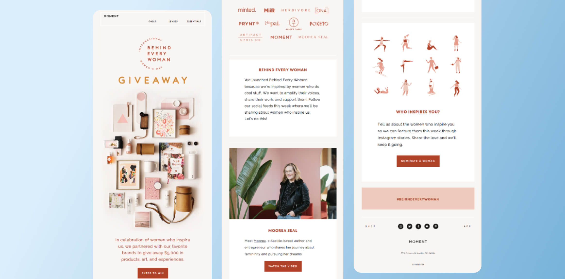Moment Behind Every Woman Giveaway Email