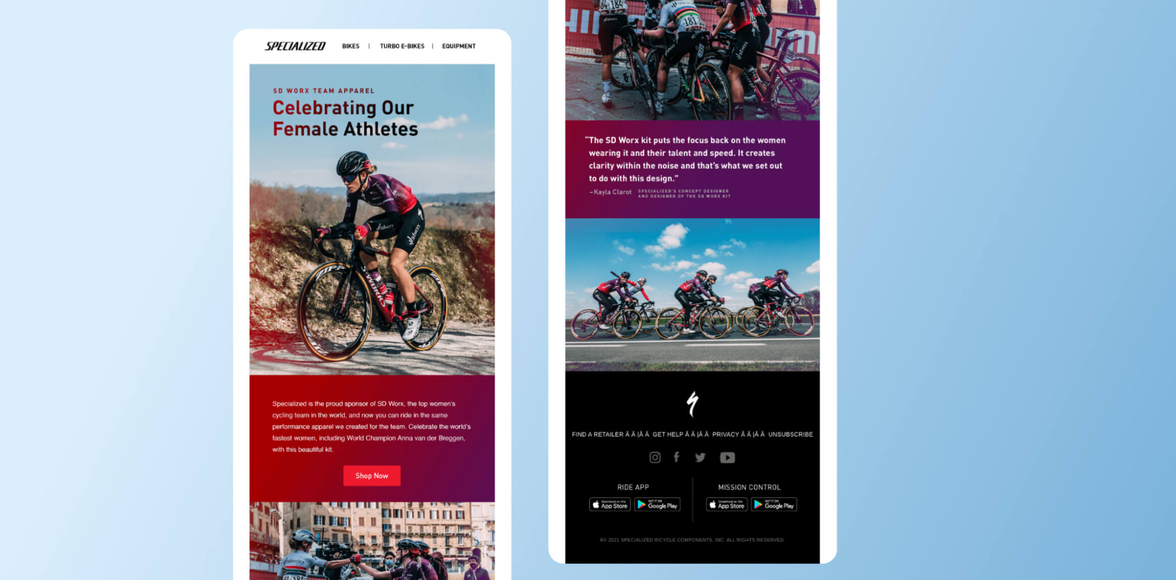 Specialized Powering Women’s Cycling Success Email