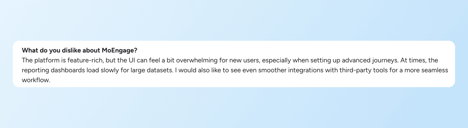 WebEngage vs. MoEngage - MoEngage Learning Curve
