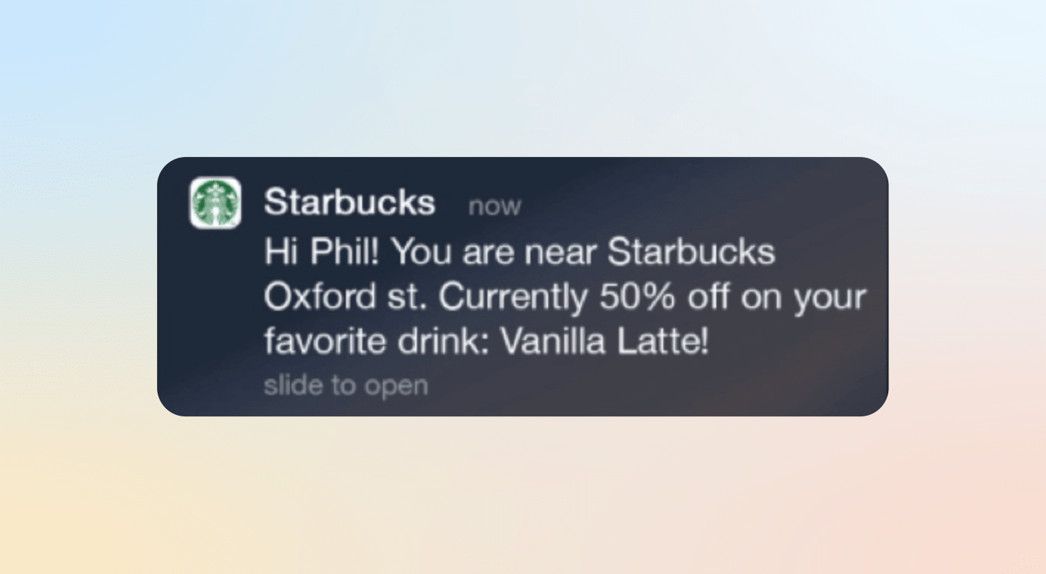 mobile app personalization - starbucks