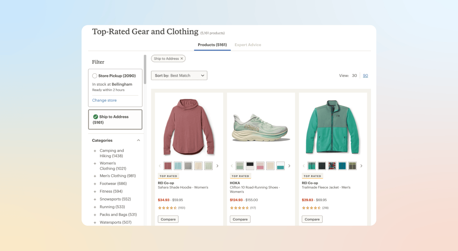 examples of personalization - REI