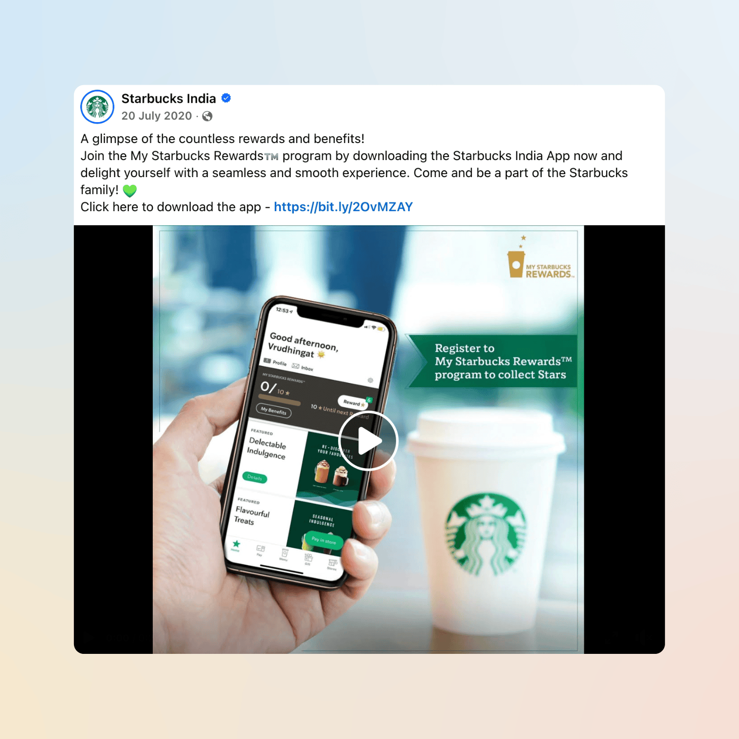 examples of personalization - Starbucks