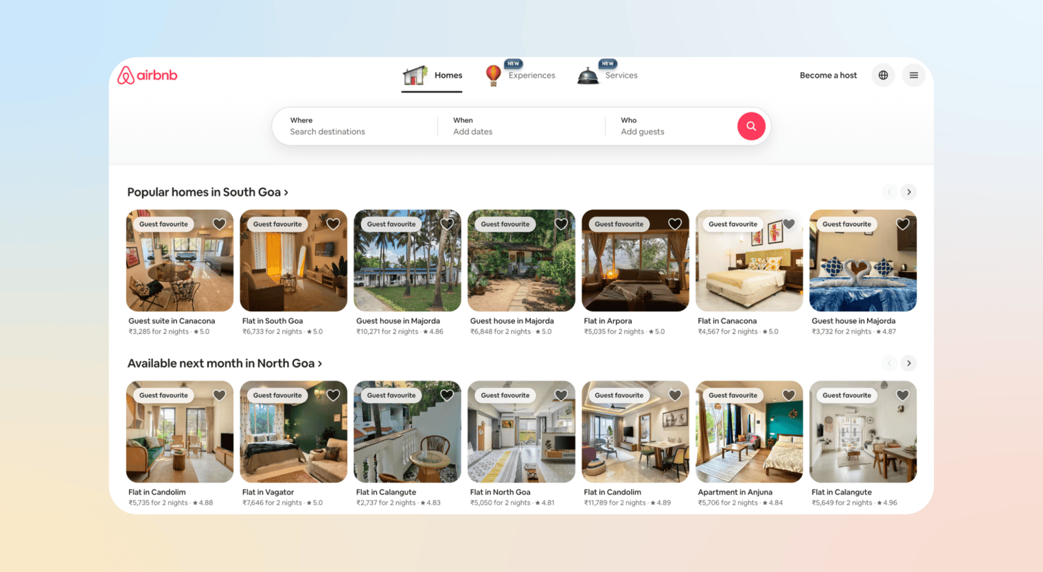 website personalization examples - airbnb