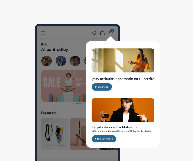 Example of an app inbox