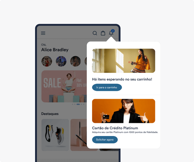 Example of an app inbox