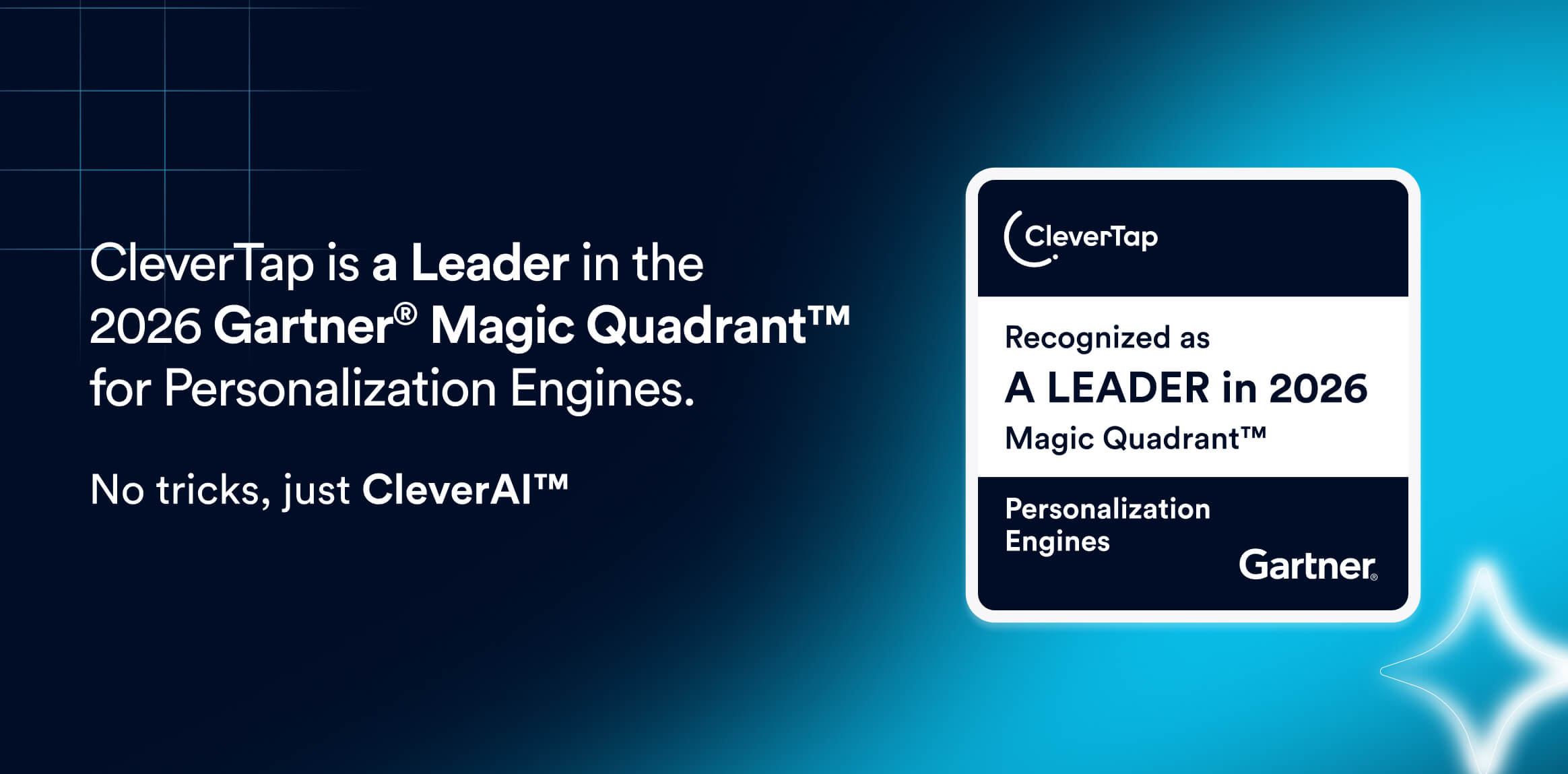 CleverTap names a leader in the 2026 Gartner Magic Quardrant for Personalization Engines