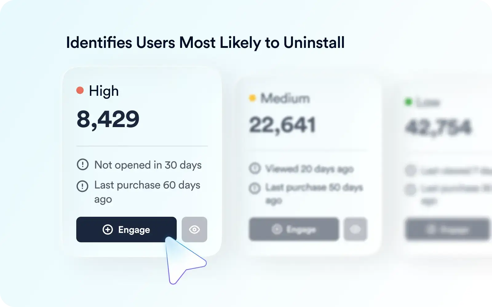 Choosing predictions agent to anticipate user behavior, understand what drives predictions and engage proactively